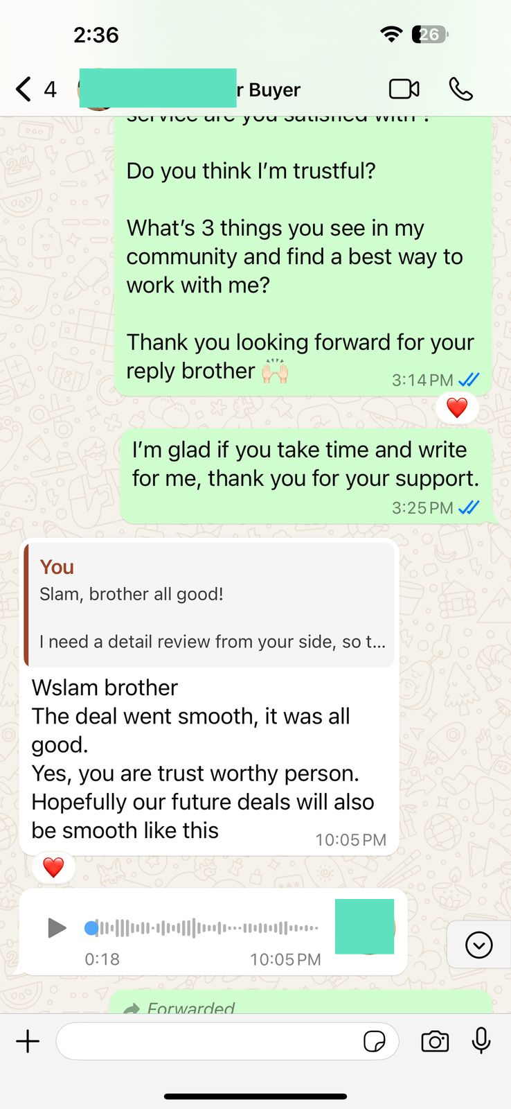 Client testimonial screenshot 3