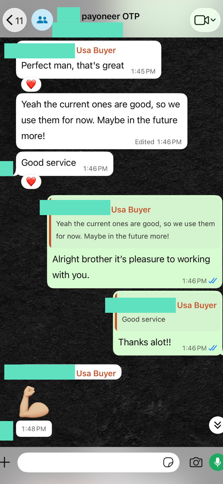 Client testimonial screenshot 7